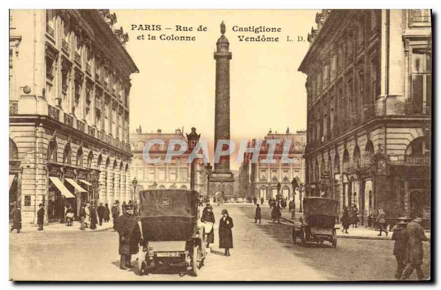 CPA Paris Rue de Castiglione et la Colonne Vendome