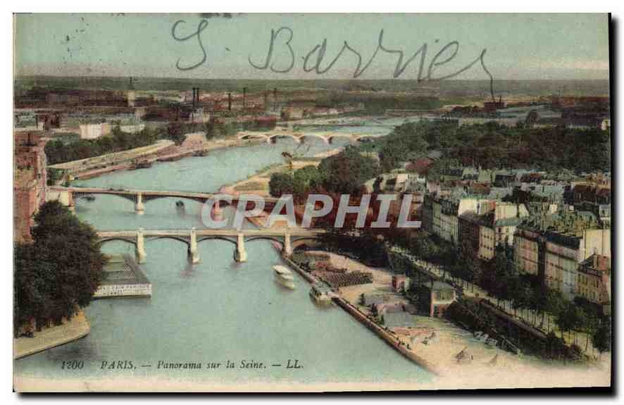 CPA Paris Panorama sur la Seine