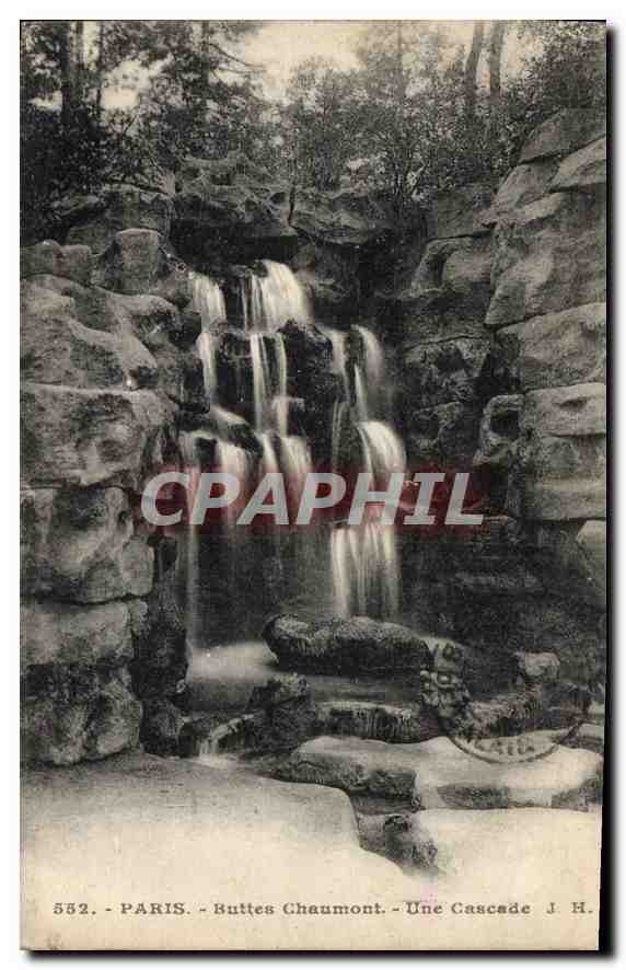 CPA Paris Buttes Chaumont Une Cascade