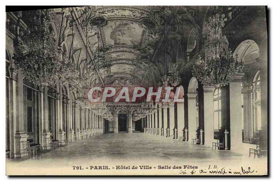 CPA Paris Hotel de Ville Salle des Fetes 