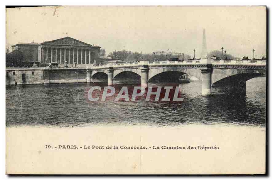 CPA Paris Le Pont de la Concorde La Chambre des Deputes 