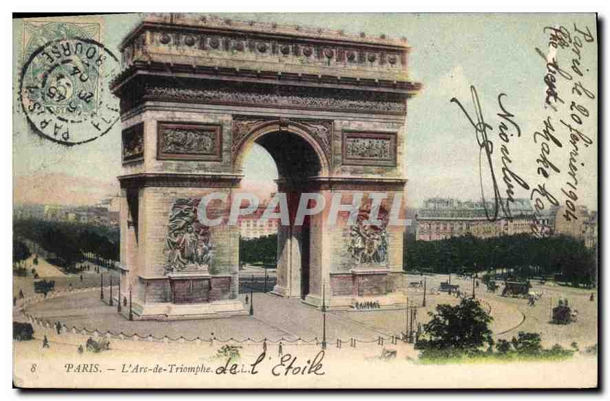CPA Paris L'Arc de Triomphe de l'Etoile