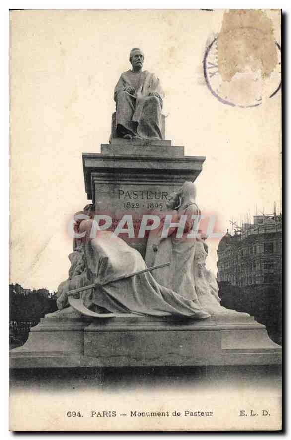 CPA Paris Monument de Pasteur 