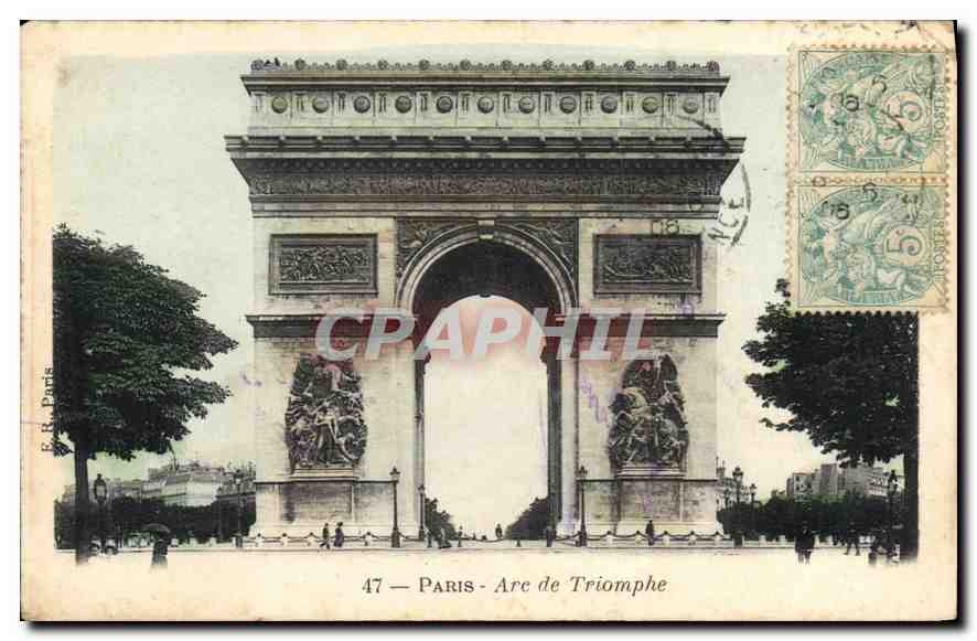 CPA Paris Arc de Triomphe 