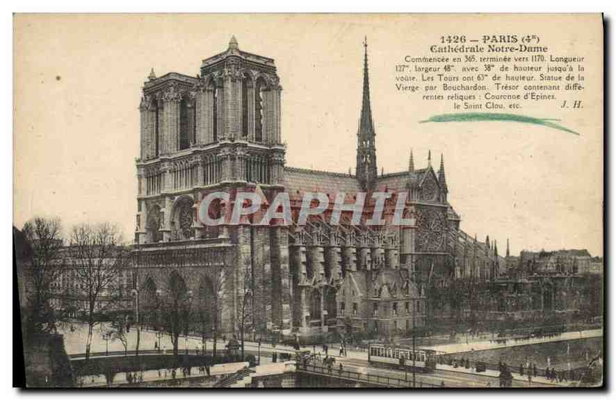 CPA Paris Cathedrale Notre Dame