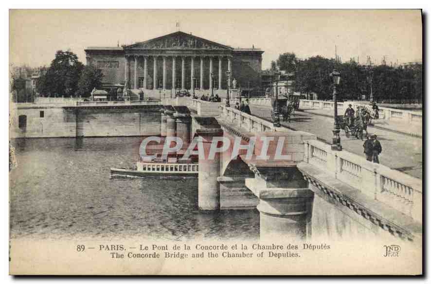 CPA Paris Le Pont de la Concorde et la Chambre des Deputes