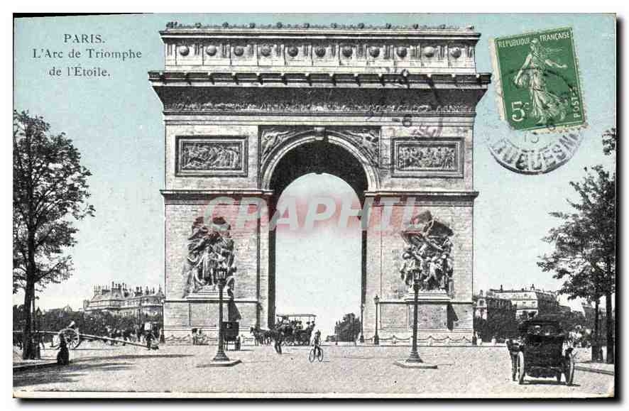 CPA Paris L'Arc de Triomphe de l'Etoile