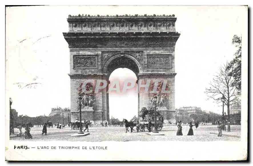 CPA Paris L'Arc de Triomphe de l'Etoile