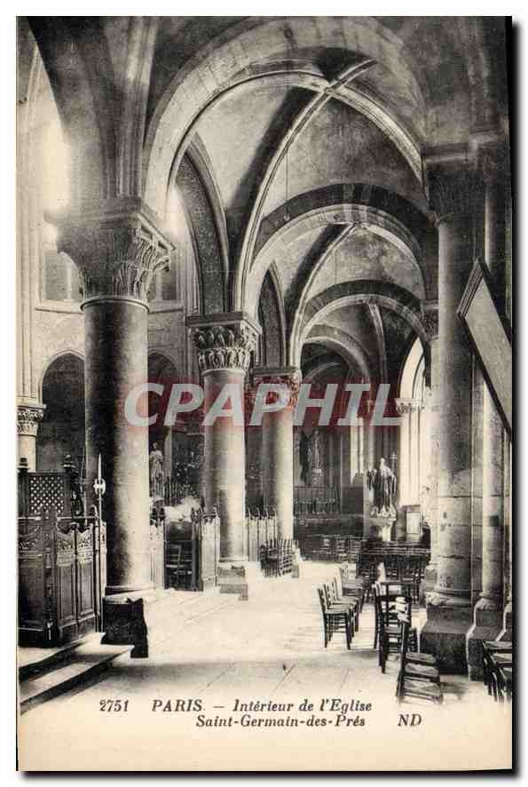 CPA Paris Interieur de l'Eglise Saint Germain des Pres
