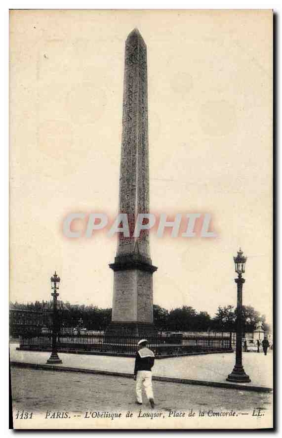 CPA Paris L'Obelisque de Louqsor Place de la Concorde 