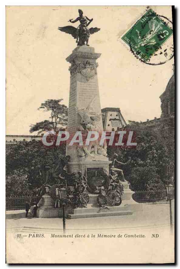 CPA Paris Monument eleve a la Memoire de Gambetta 