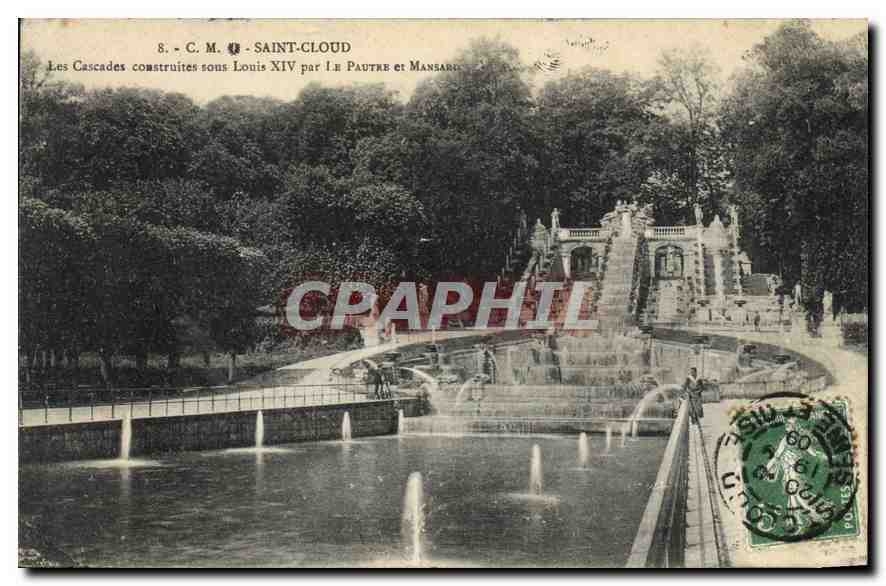 CPA Saint Cloud Les Cascades Construites sous Louis XIV par le Pautre et Mansarie