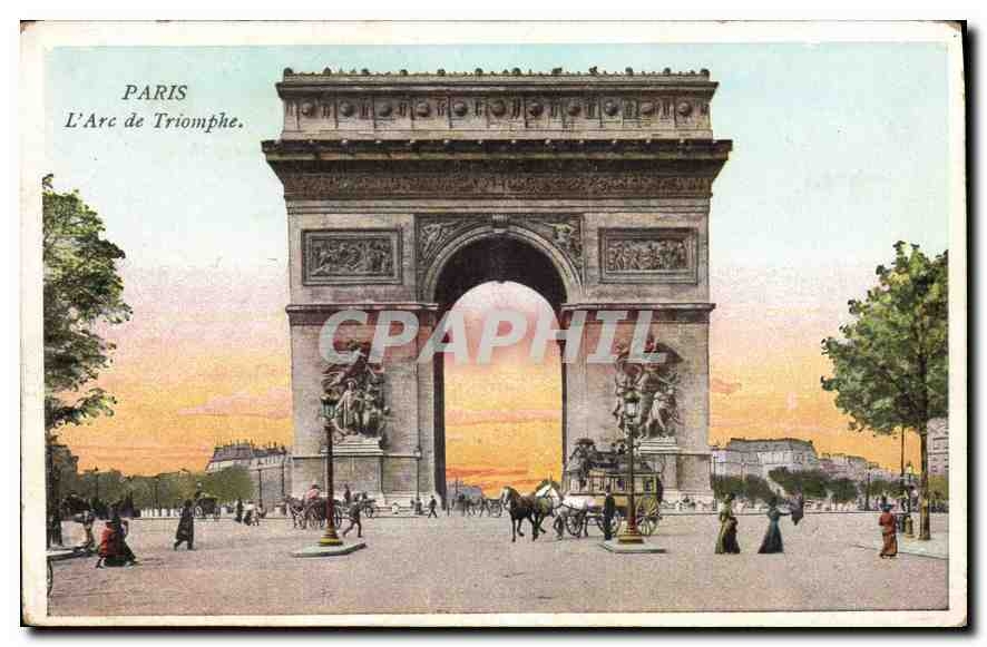 CPA Paris L'Arc de Triomphe 