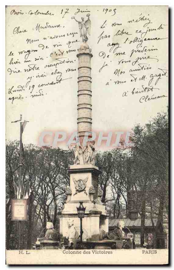 CPA Colonne des Victoires Paris 