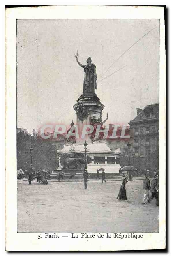 CPA Paris La Place de la Republique 