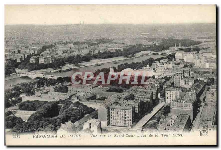 CPA Panorama de Paris Vue sur le Sacre Coeur prise de la Tour Eiffel
