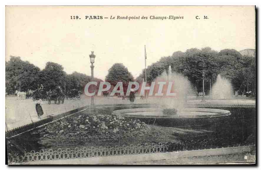 CPA Paris Le Rond point des Champs Elysees