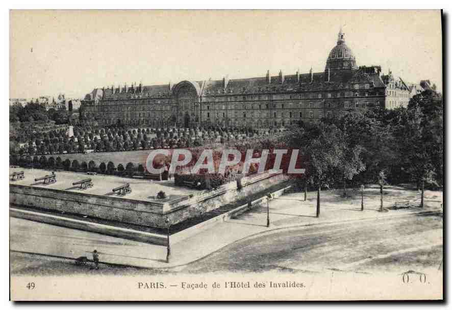 CPA Paris Facade de l'Hotel des Invalides 