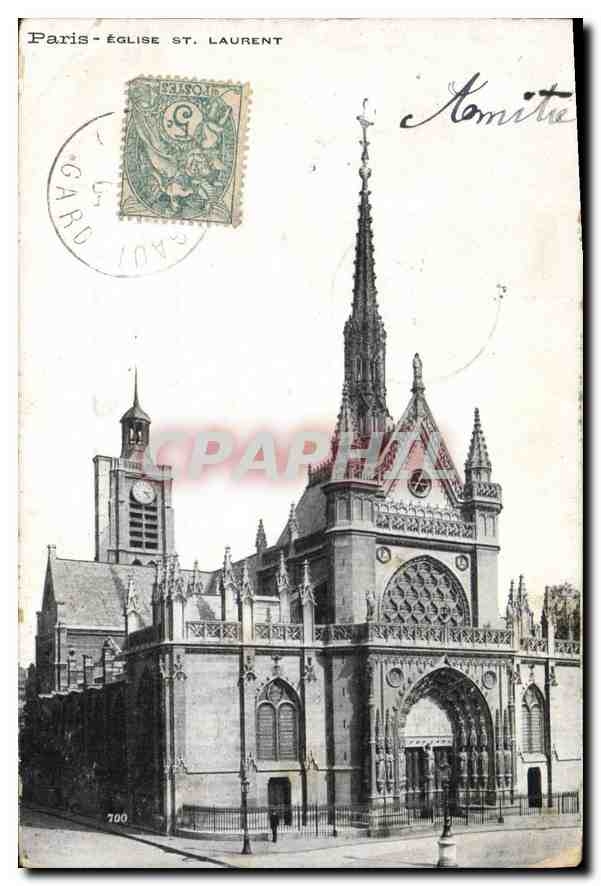 CPA Paris Eglise St Laurent 