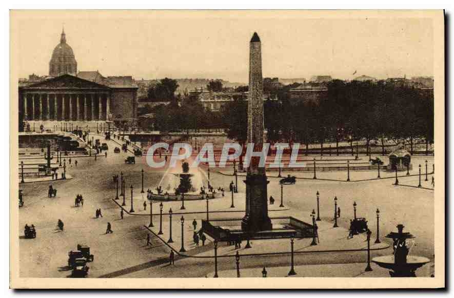 CPA Paris En Flanant Place de la Concorde l'Obelisque et la Chambre des Deputes 