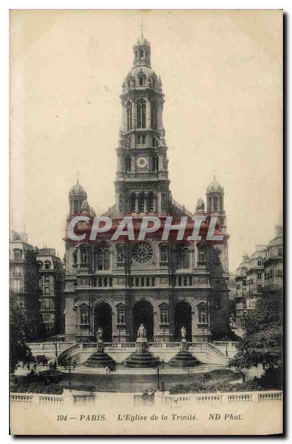 CPA Paris l'Eglise de la Trinite 