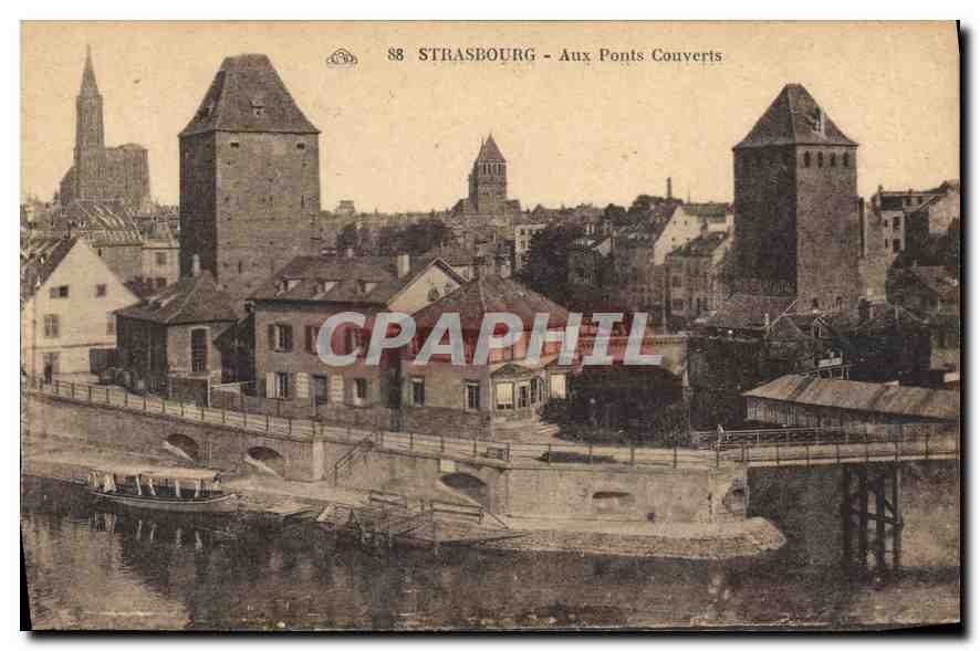CPA Strasbourg Aux Ponts Couverts 