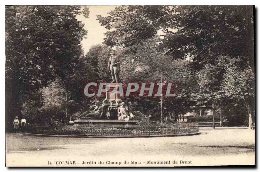 CPA Colmar Jardin du Champ de Mars Monument de Bruat 