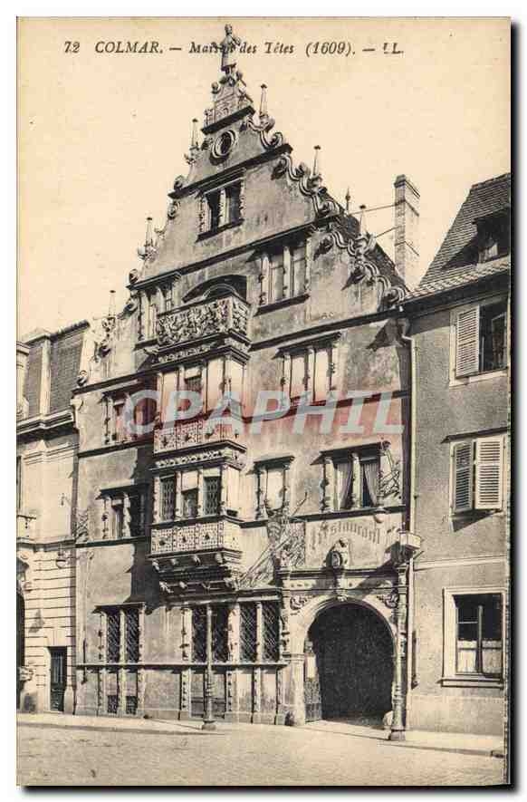 CPA Colmar Maison des Tetes 1609 