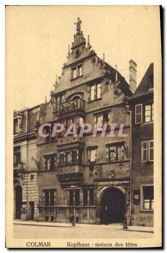 CPA Colmar Kopfhaus maison des tetes 
