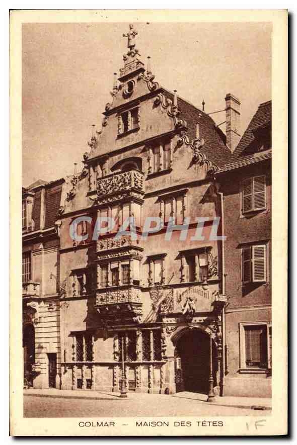 CPA Colmar Maison des Tetes 