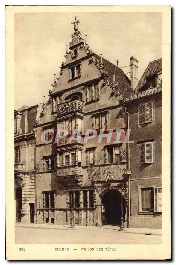 CPA Colmar Maison des Tetes 