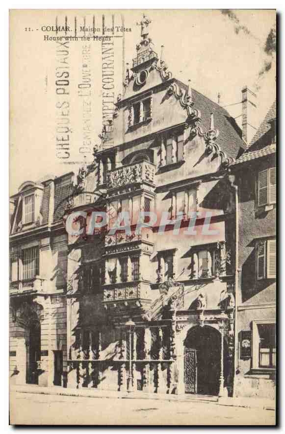 CPA Colmar Maison des Tetes 