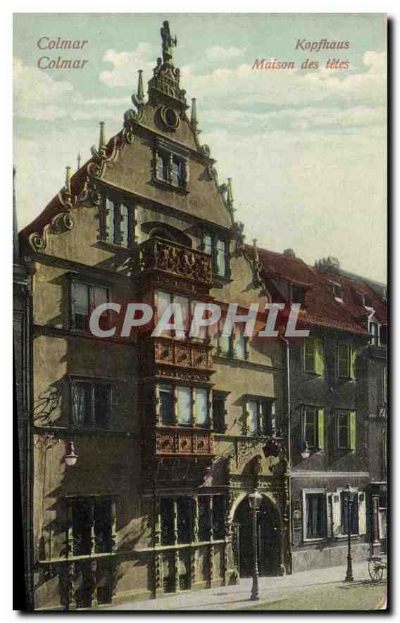 CPA Colmar Maison des Tetes 