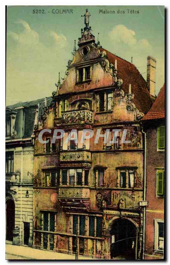 CPA Colmar Maison des Tetes 