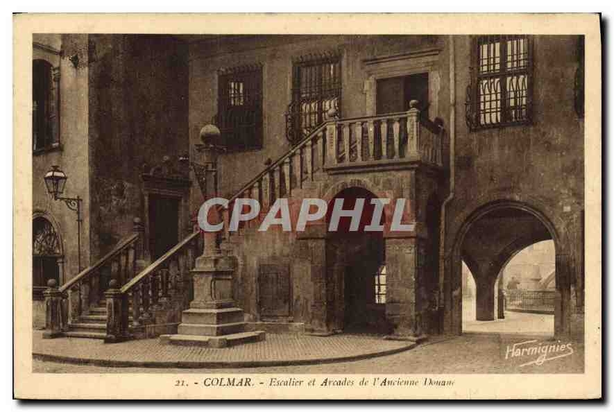 CPA Colmar Escalier et Arcades de l'Ancienne