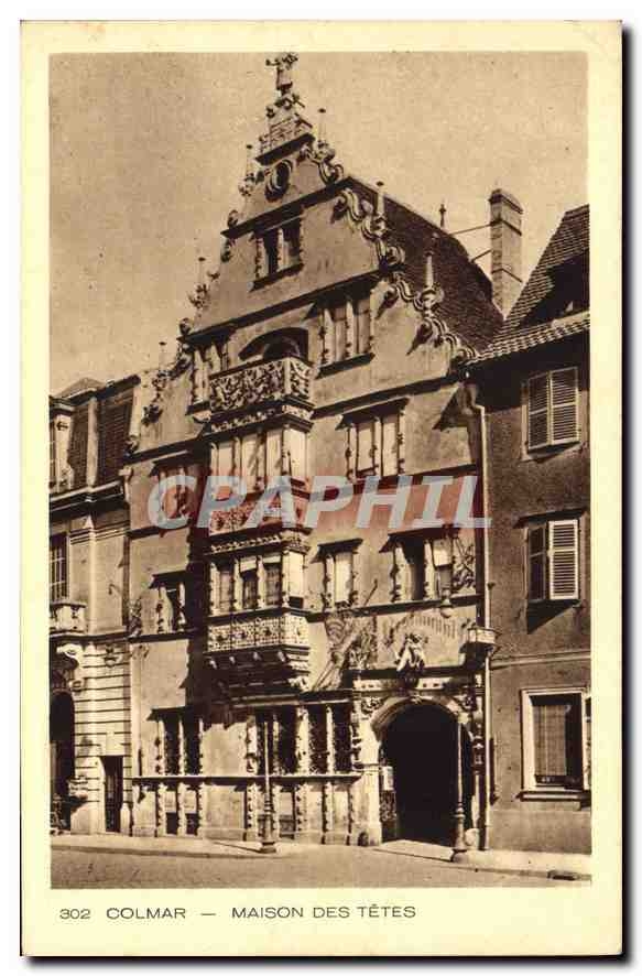 CPA Colmar Maison des Tetes 