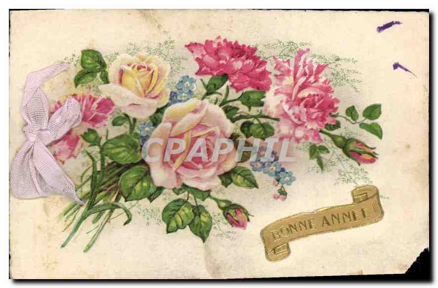 CPA Bonnee Annee Fleurs