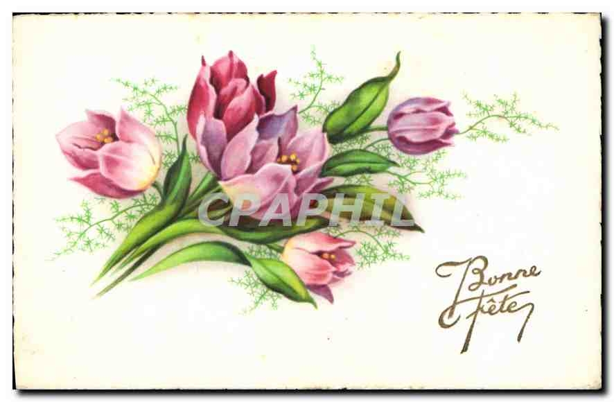 CPA Bonne Fete Fleurs
