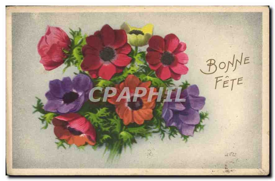 CPA Bonne Fete Fleurs