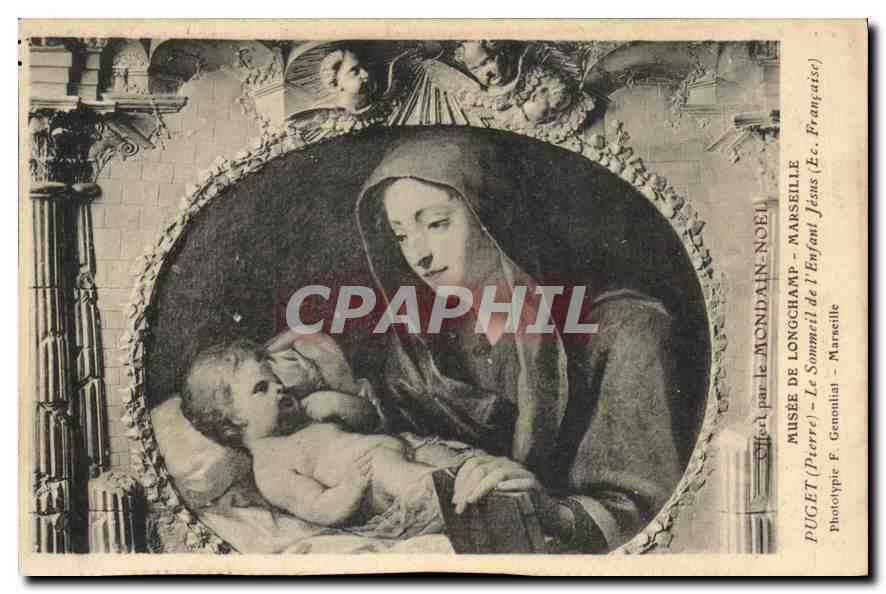 CPA Musee de Longchamp Marseille Puget Pierre Le Sommeil de l'Enfant Jesus 