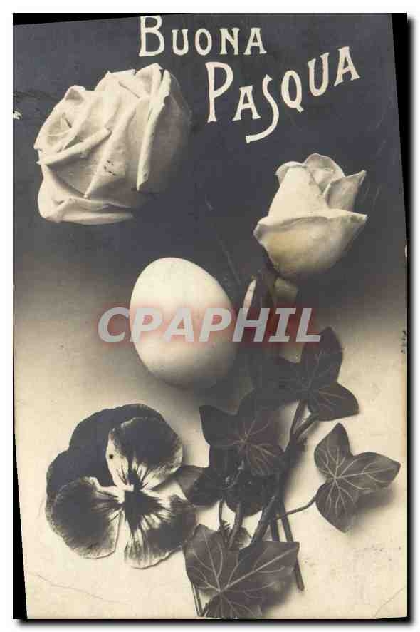 CPA Buona Pasqua Fleurs