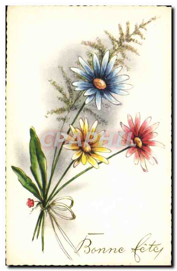 CPA Bonne Fete Fleurs