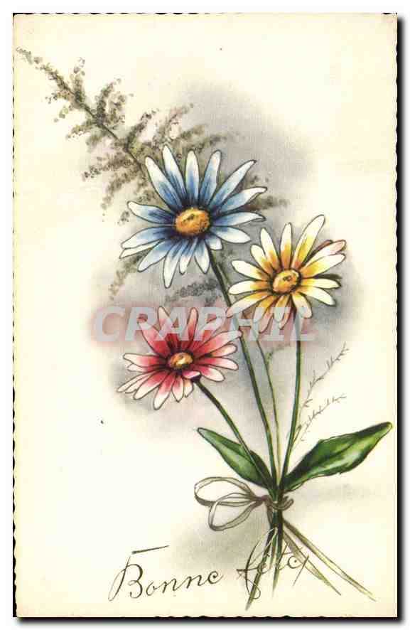 CPA Bonne Fete Fleurs