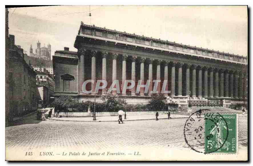 CPA Lyon Le Palais de Justice et Fourviere 