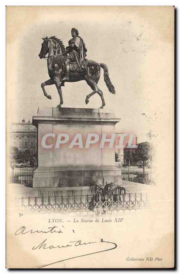 CPA Lyon La Statue de Louis XIV 