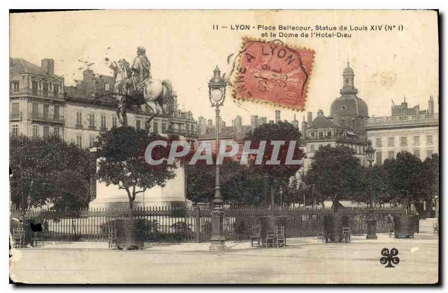 CPA Lyon Place Bellecour tracee en 1617 
