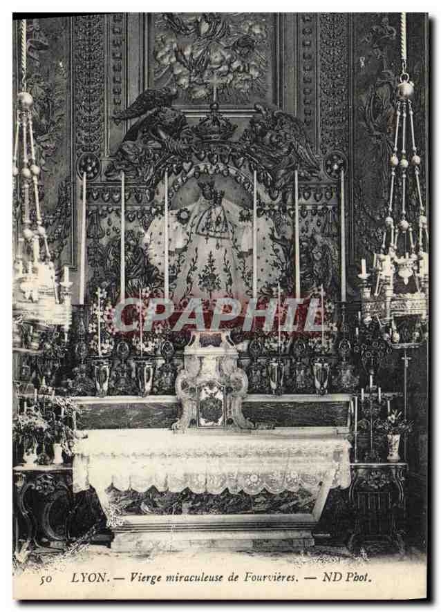 CPA Lyon Vierge miraculeuse de Fourvieres