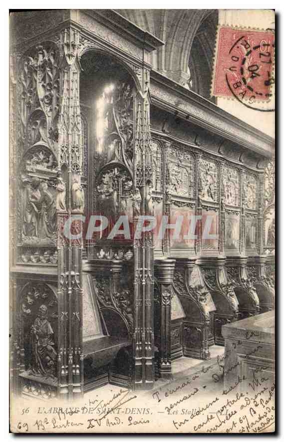 CPA L'Abbaye de Saint Denis Les stalles