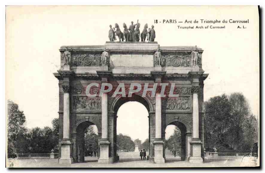 CPA Paris Arc de Tromphe du Carrousel