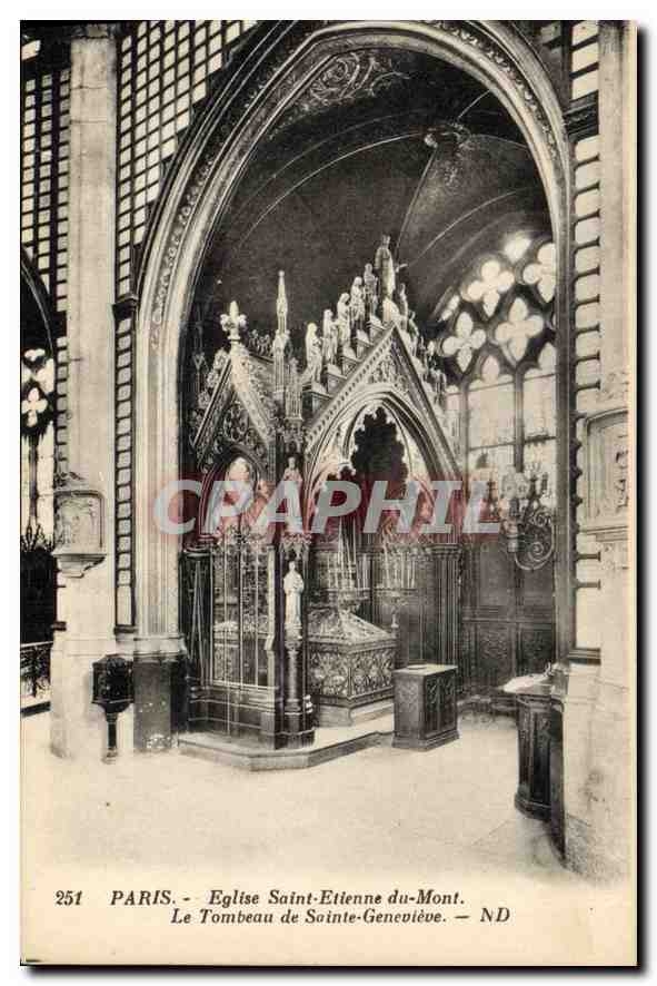 CPA Paris Eglise Saint Etienne du Mont Le Tombeau de Sainte Genevieve